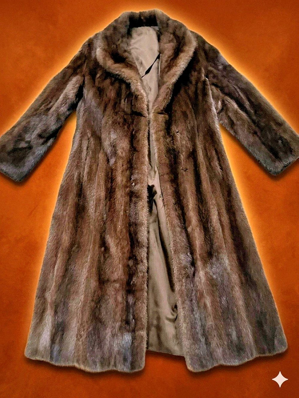 Vintage Mink coat Fur Long Coat xs genuine
